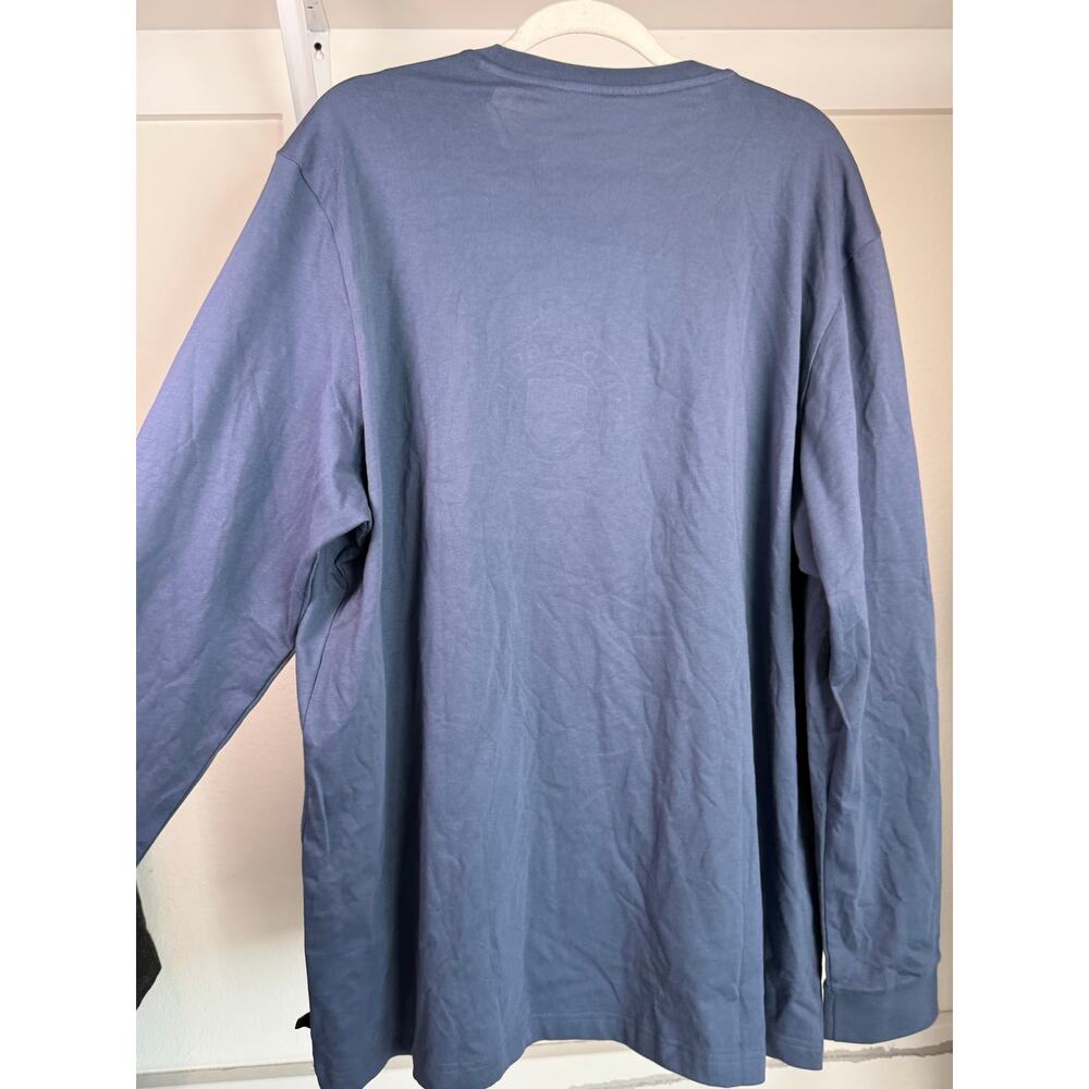 NWT Adidas Men’s Golf Crest Logo Long Sleeve Performance‎ Shirt Blue 2XL - Picture 10 of 14